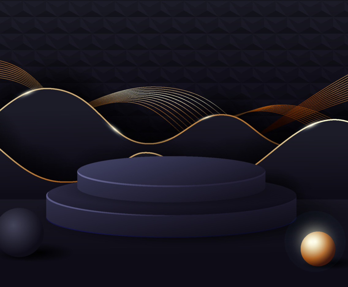Black Podium Background