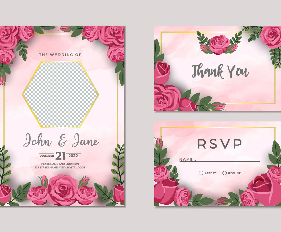 Modern Casual Wedding Invitation