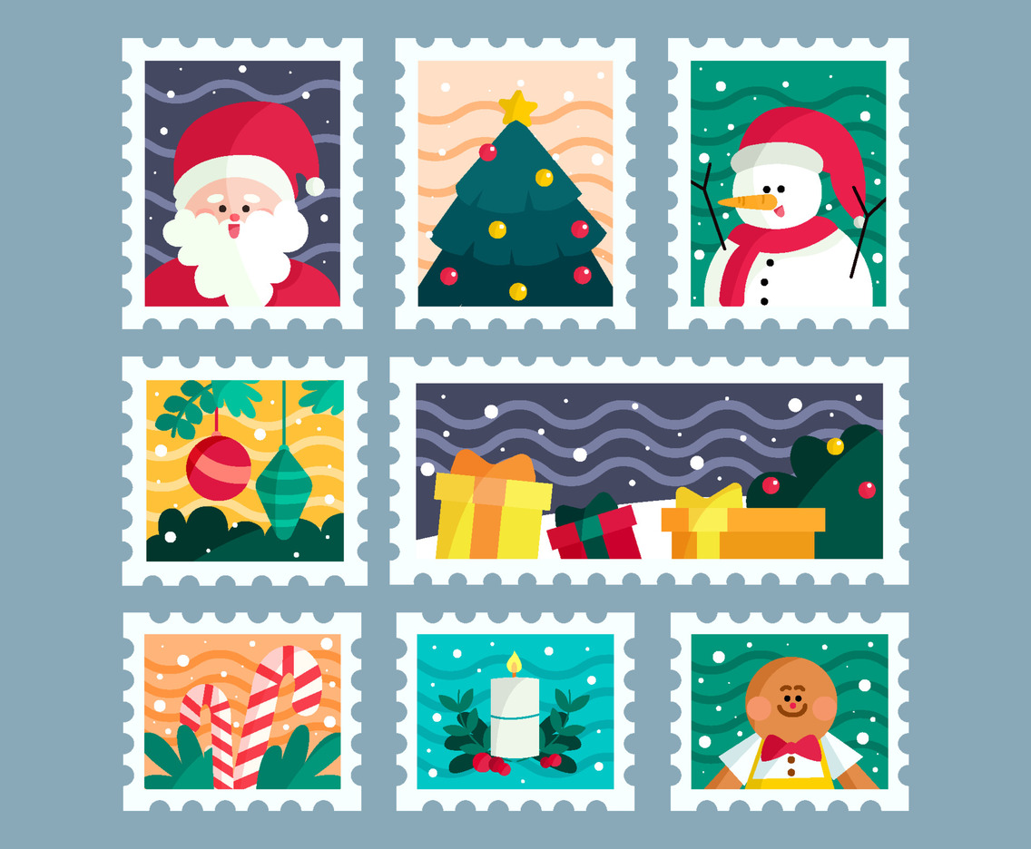 Christmas Character Stamps