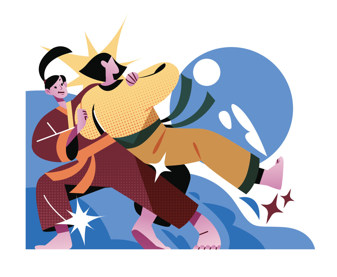 Jiu Jitsu Match Between Female Athletes