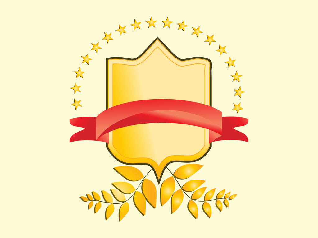 Golden Badge Vector