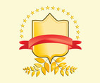 Golden Badge Vector