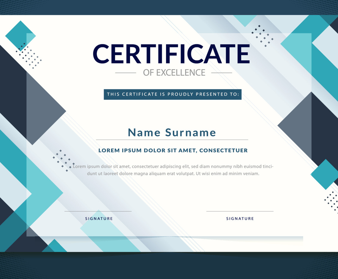 Flat Modern Abstract Certificate