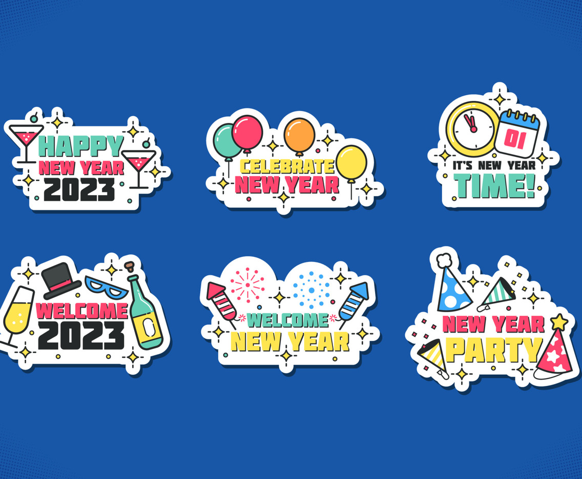 New Year Greeting Chat Stickers