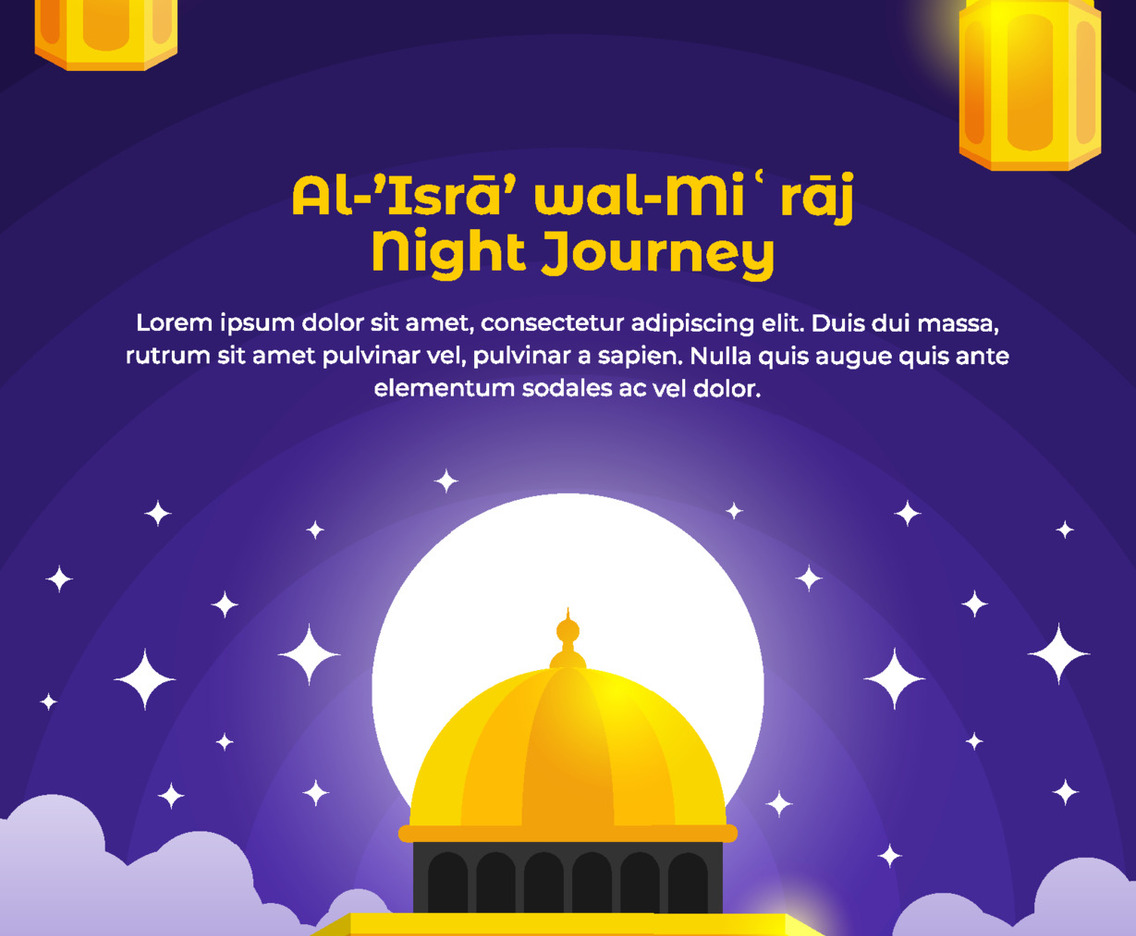 Islamic Isra iraj Poster Template