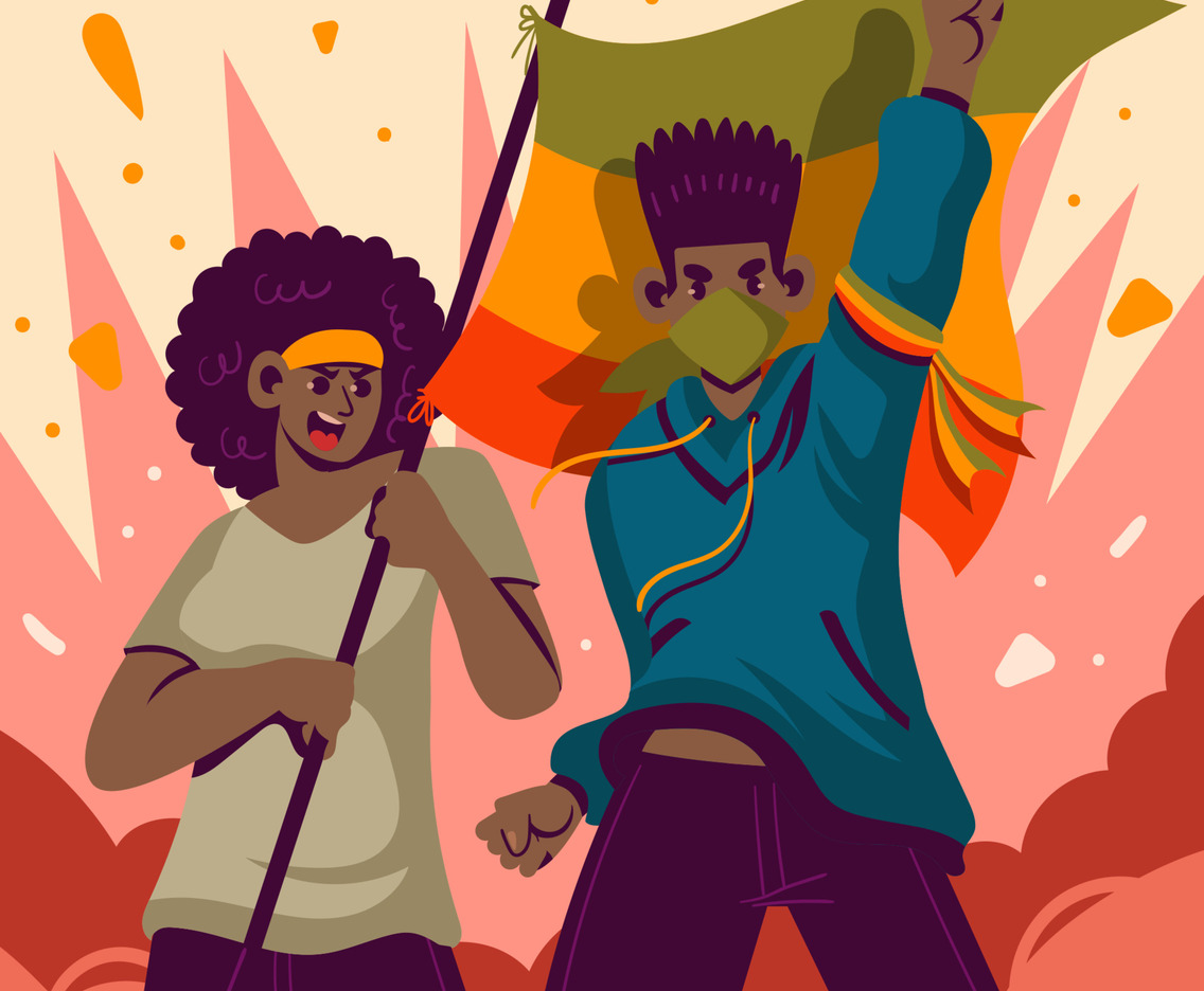 Celebrating Black History Month Activism Concept