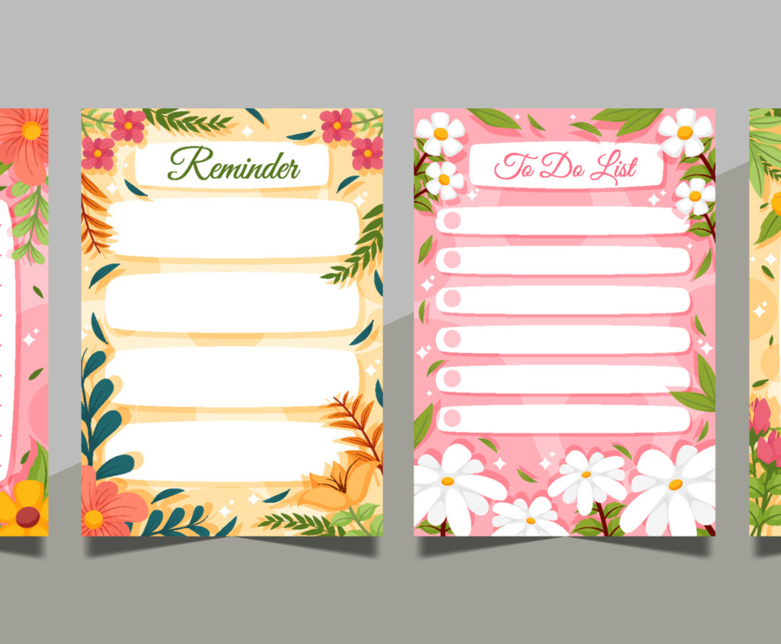 Journal Template Spring Vibrant Flowers