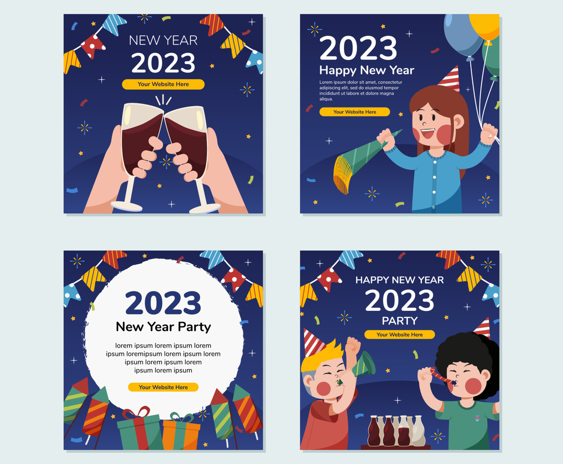 Social Media Template For New Year Event