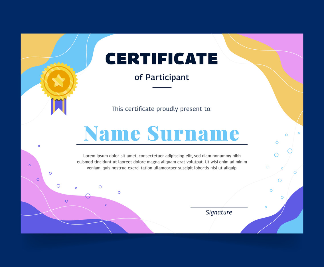 Modern Flat Certificate Templates
