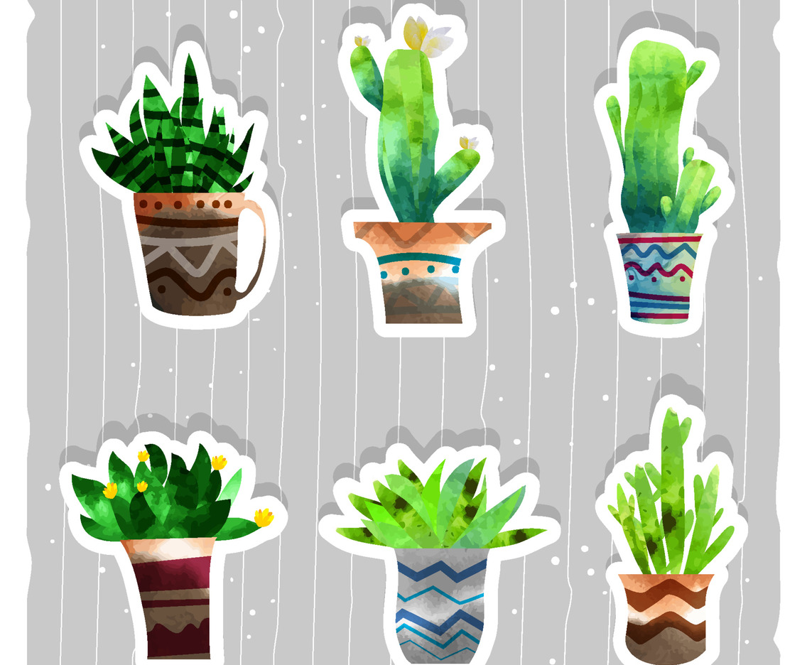 Cactus and Succulents Sticker Set
