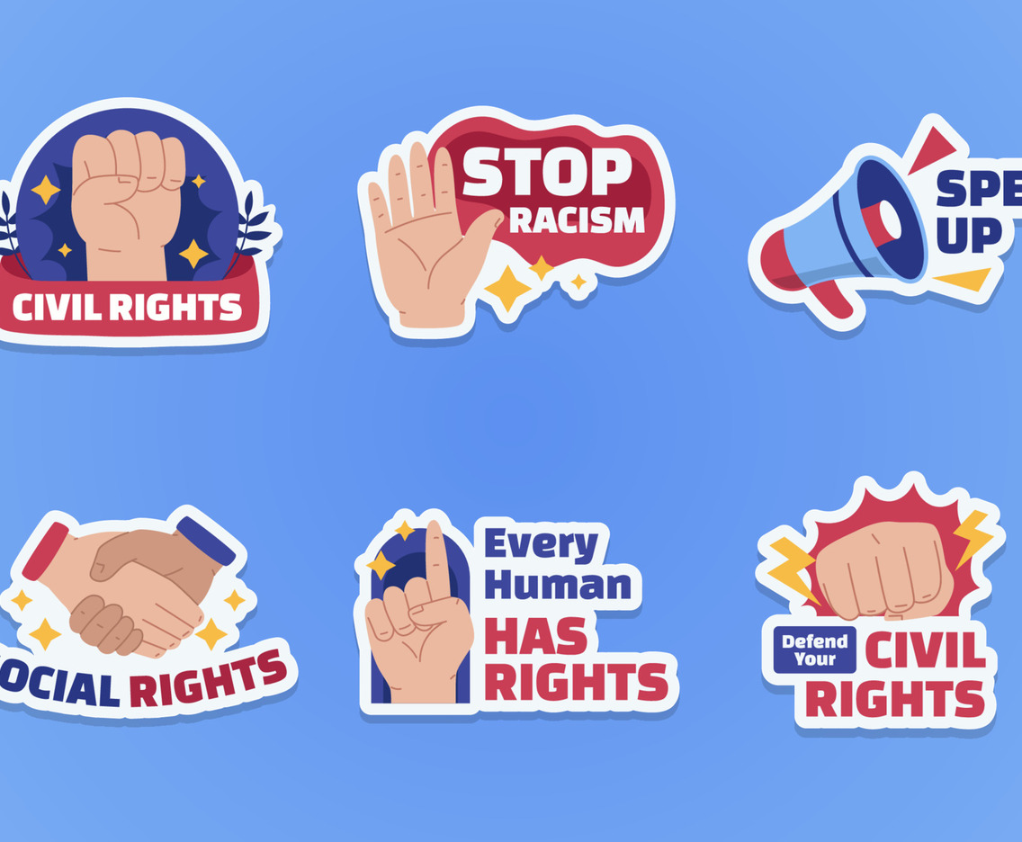 Civil Rights Greeting Stickers