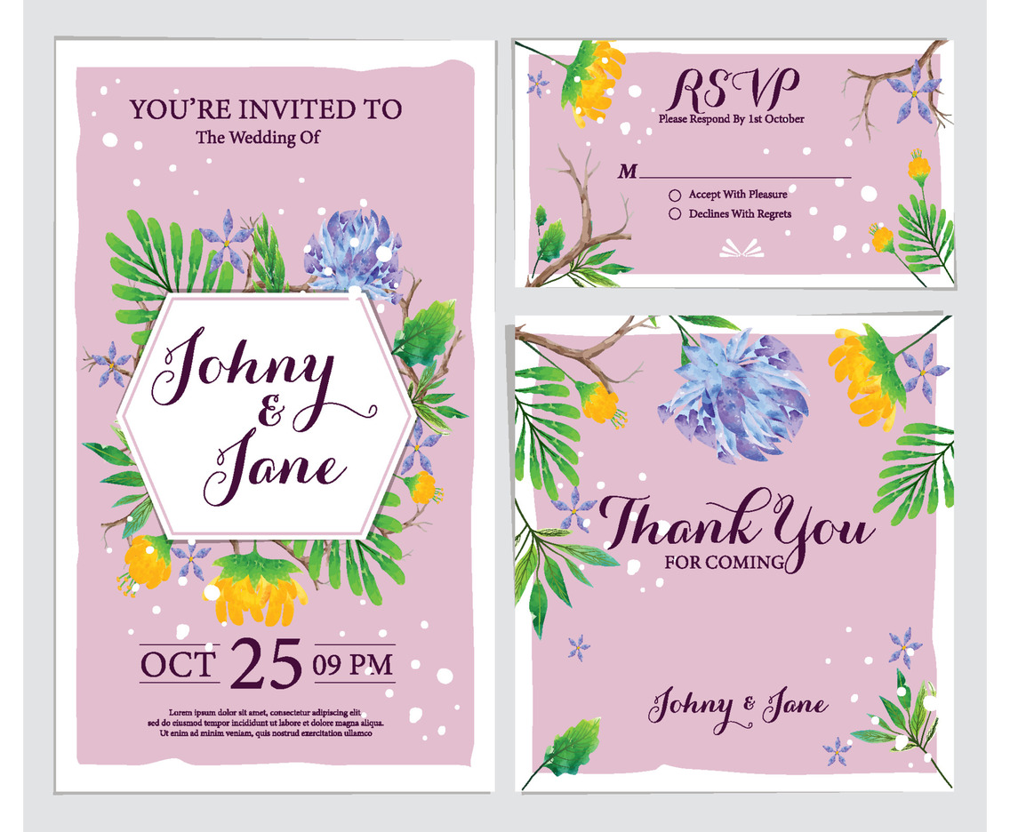 Floral Wedding Invitation Concept
