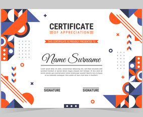 Modern Flat Certificate Templates Vector Art & Graphics | freevector.com