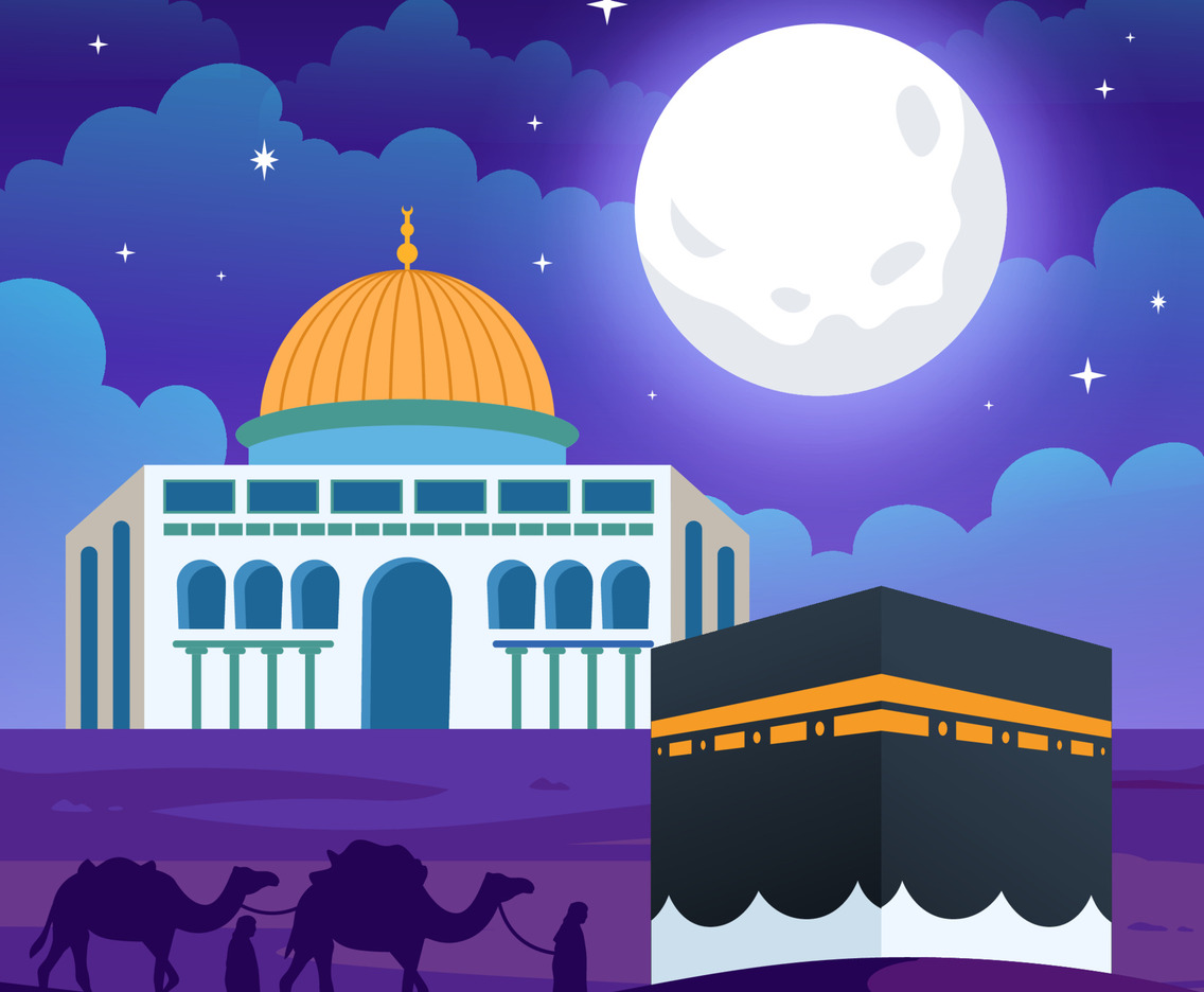 Isra Miraj Greeting Concept Art