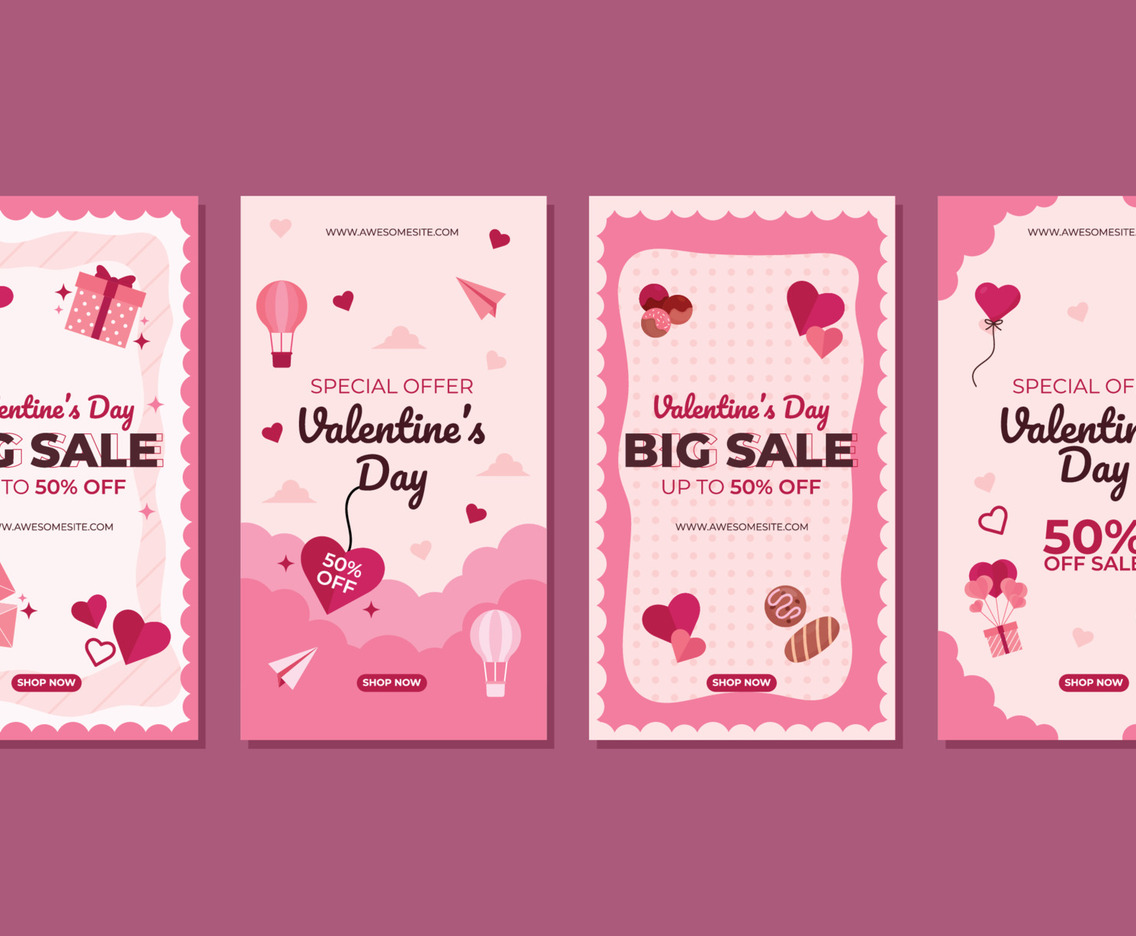 Valentine's Sale Social Media Template