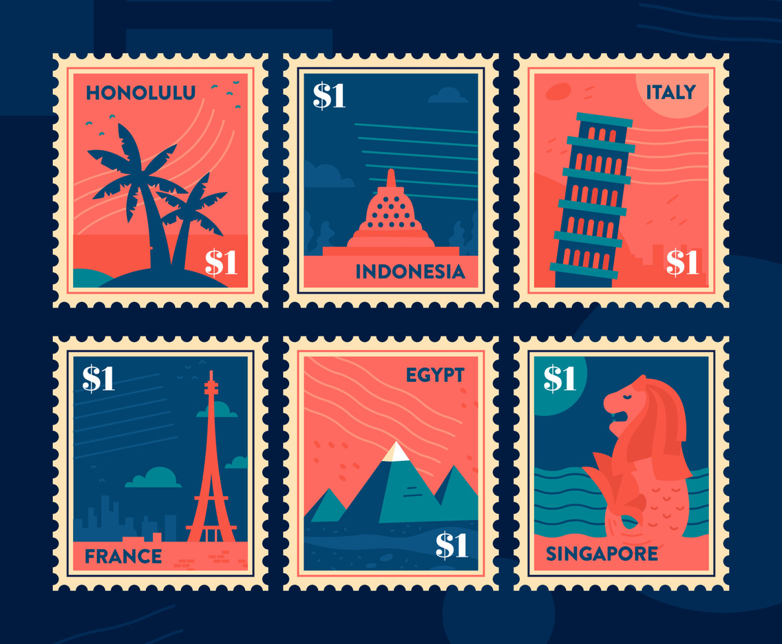 Traveling World Edition Stamp Postage Collections