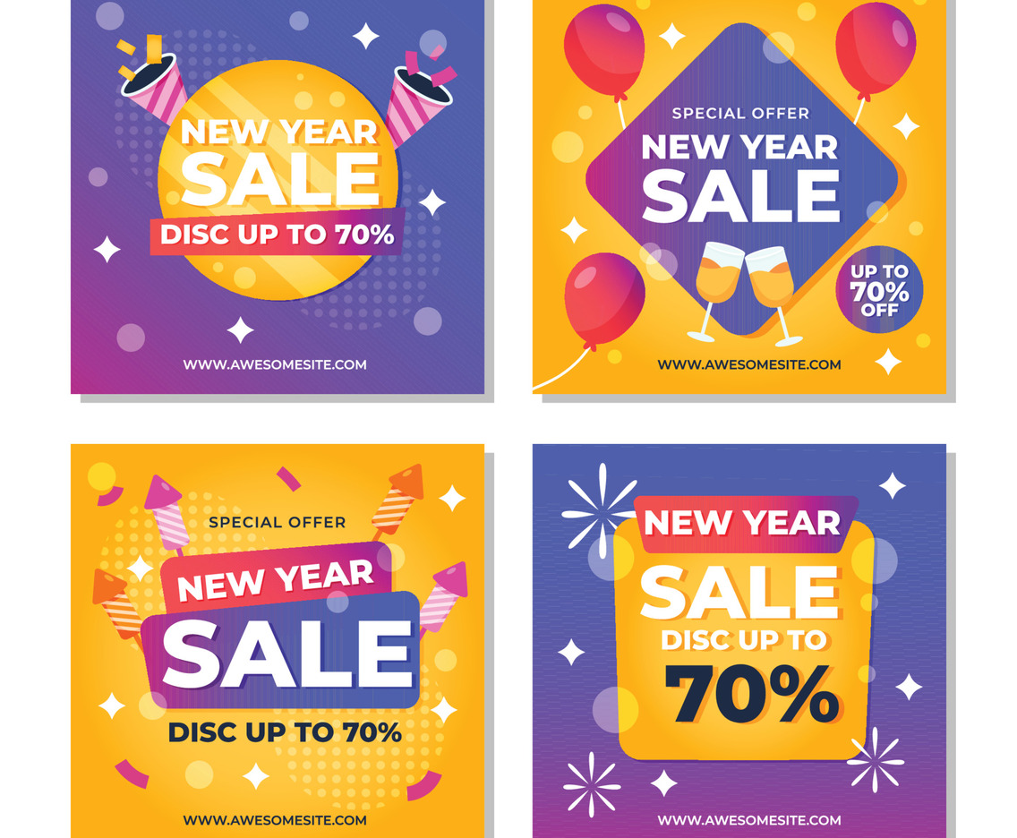 New Year Sale Social Media Template