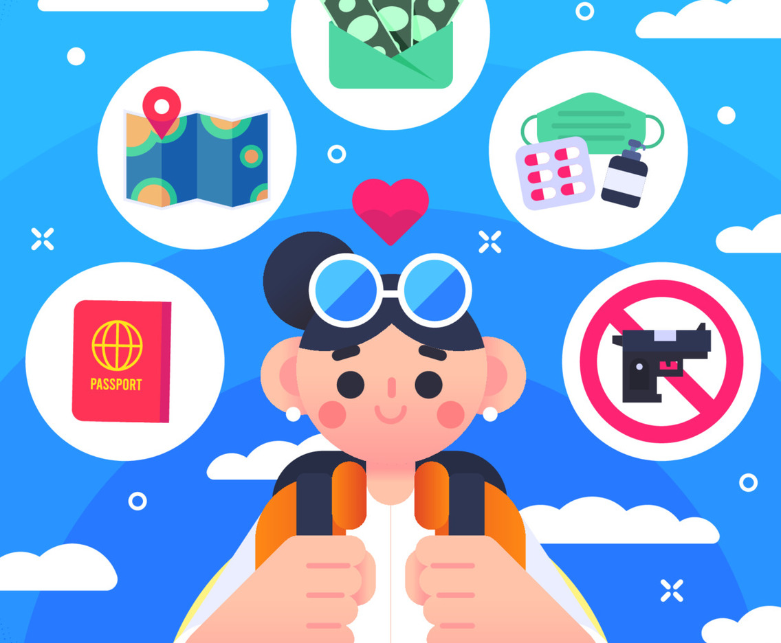Tips For Safety Traveler Poster