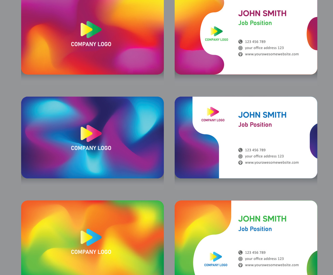 Gradient Business Card Set Template