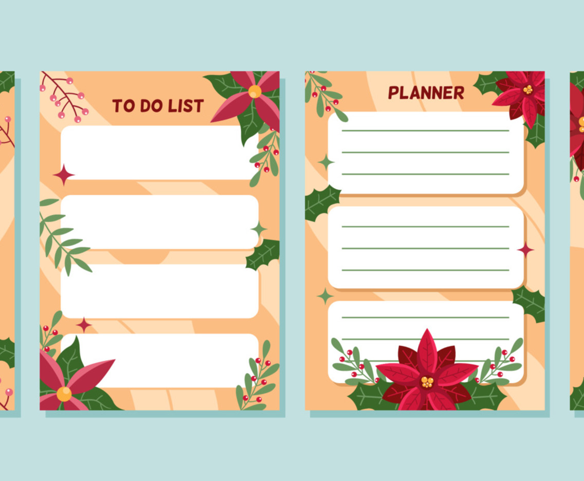 Poinsettias Journal Template