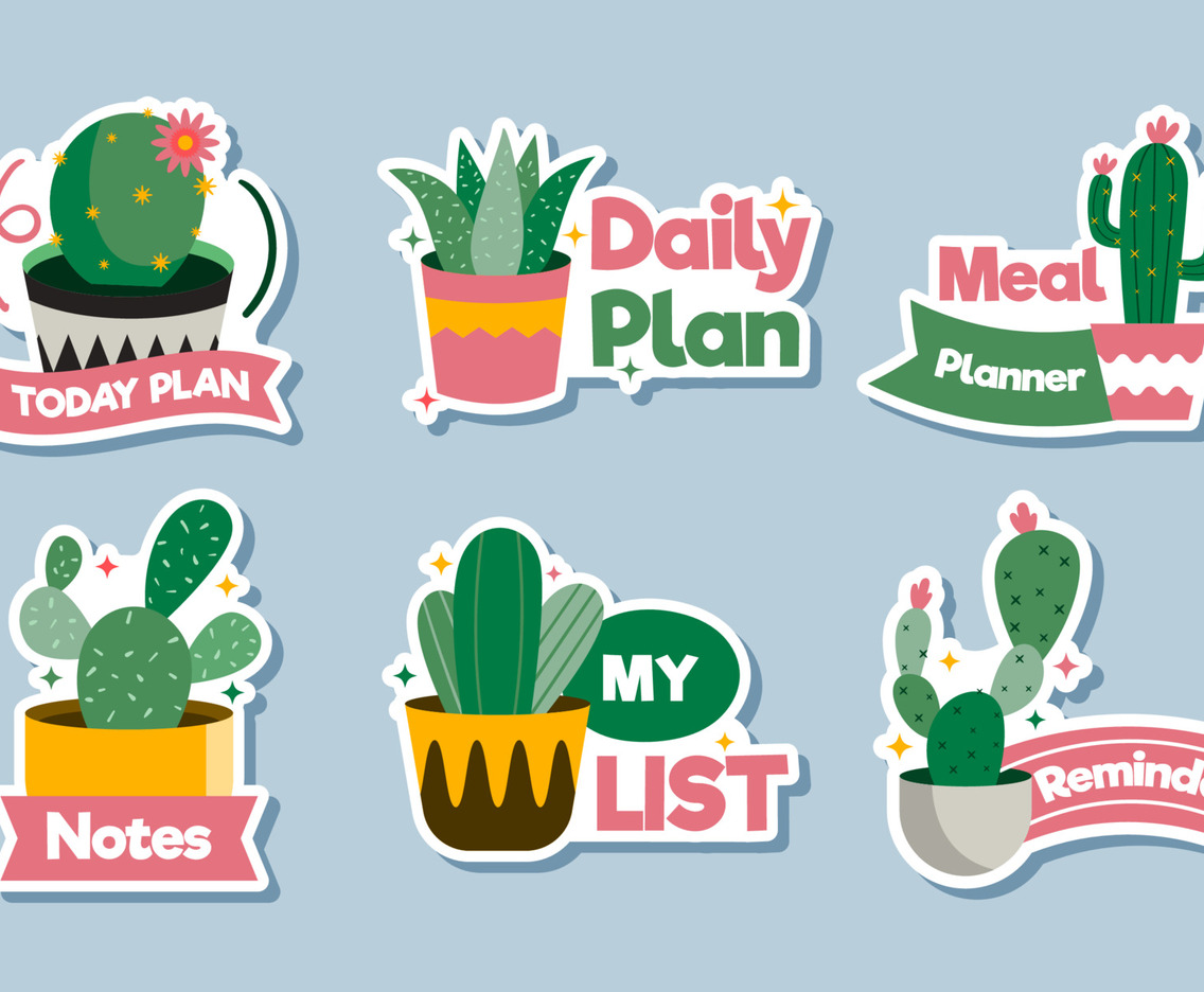 Cactus Journal Sticker