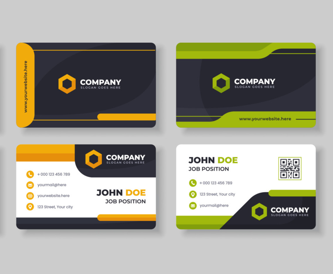 Flat Business Card Template Set