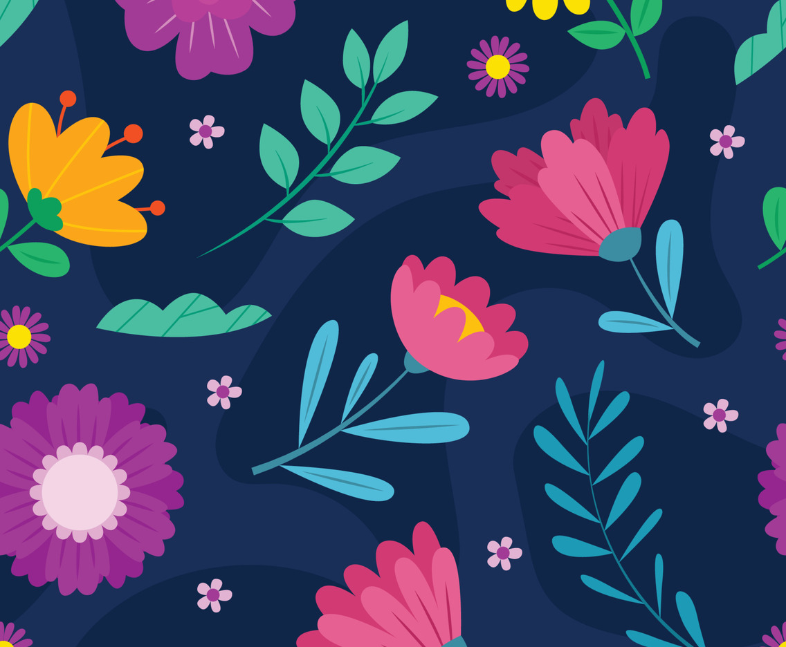 Seamless Pattern Floral Background Design