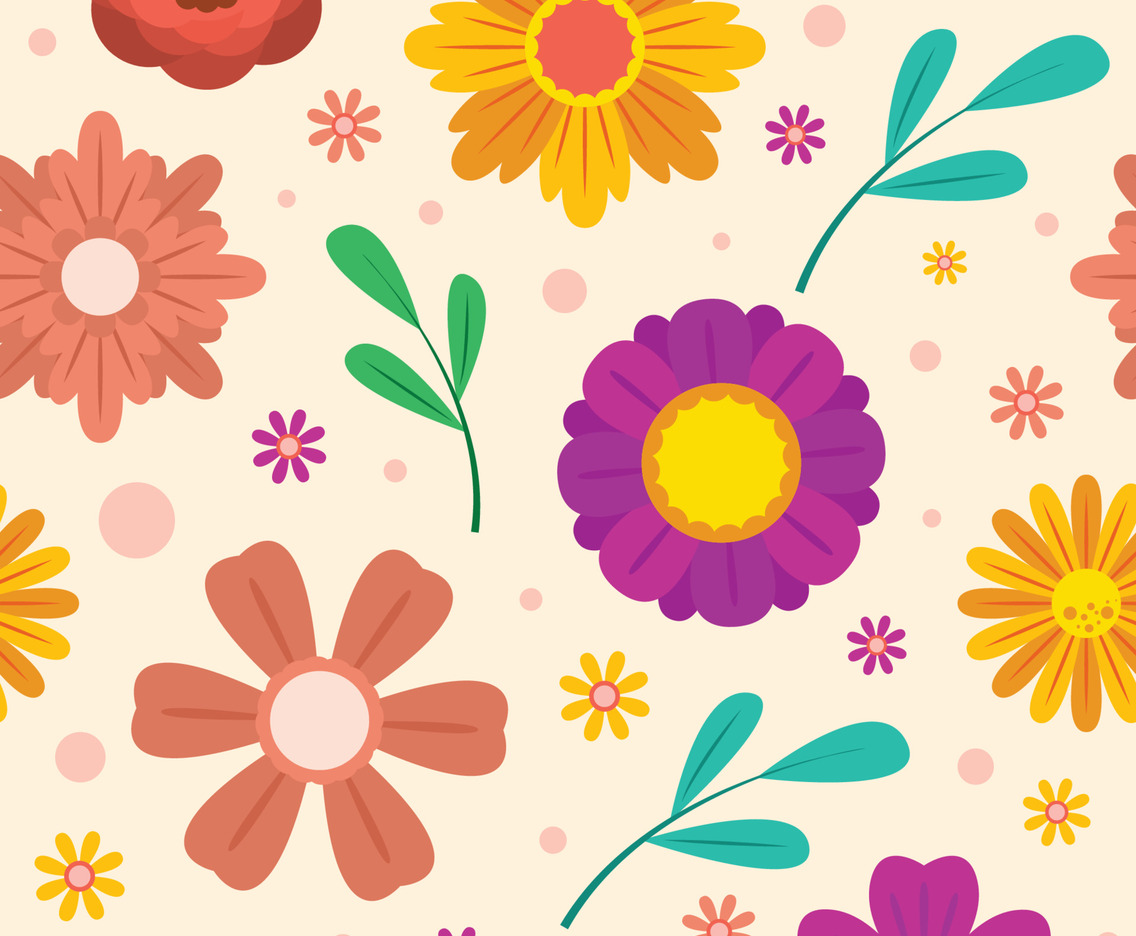 Seamless Pattern Floral Background Design
