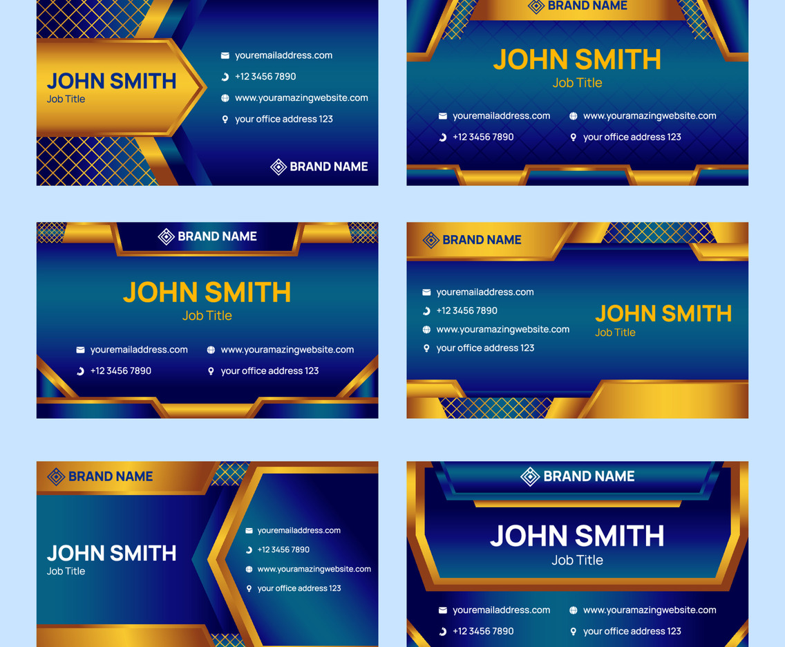 Gradient Style Business Card Collection