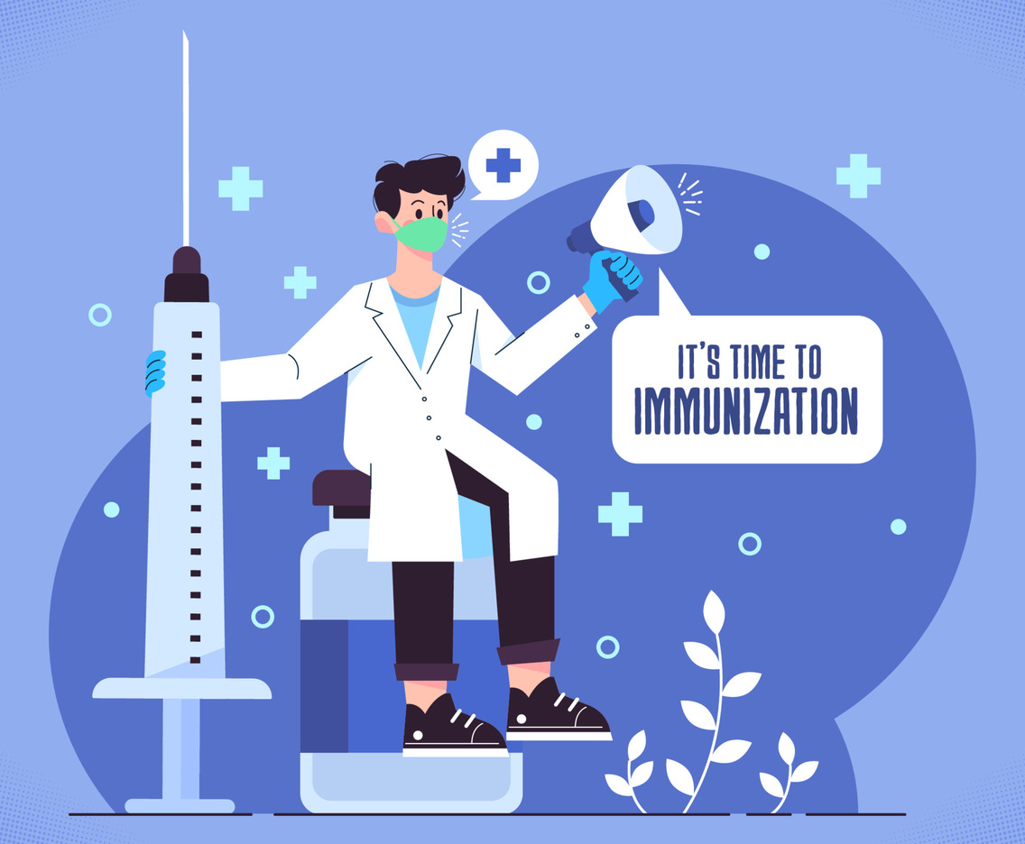 It's Time To Immunization Concept