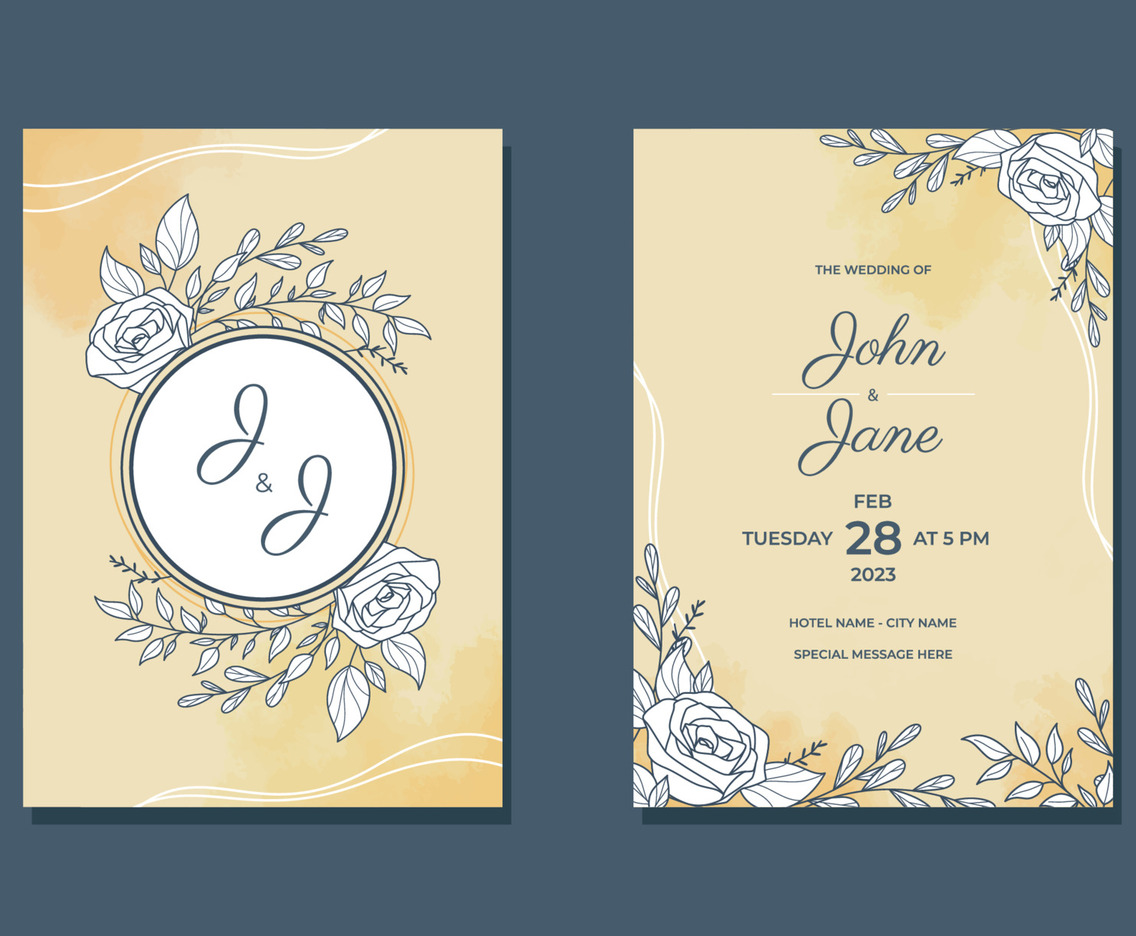 Modern Casual Wedding Card Invitation