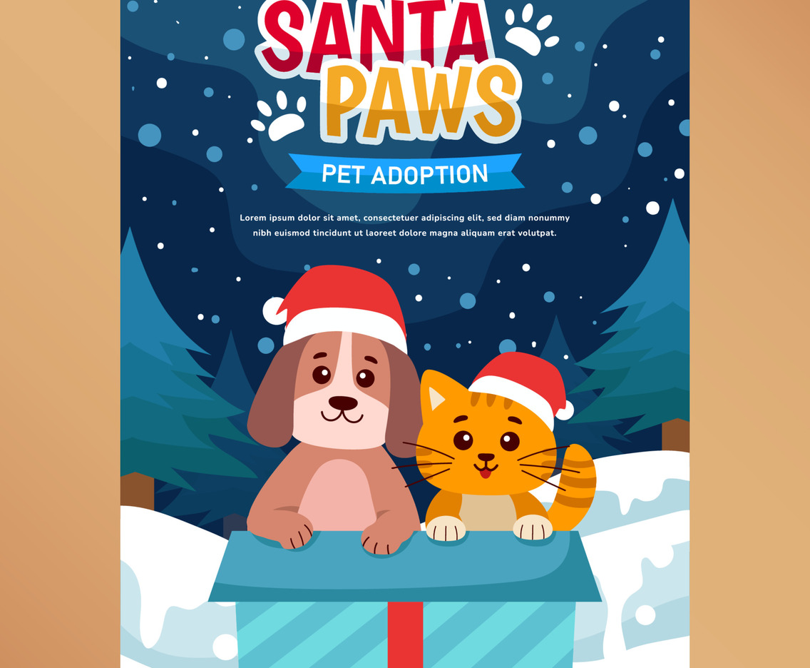 Santa Paw Adoption Poster Event