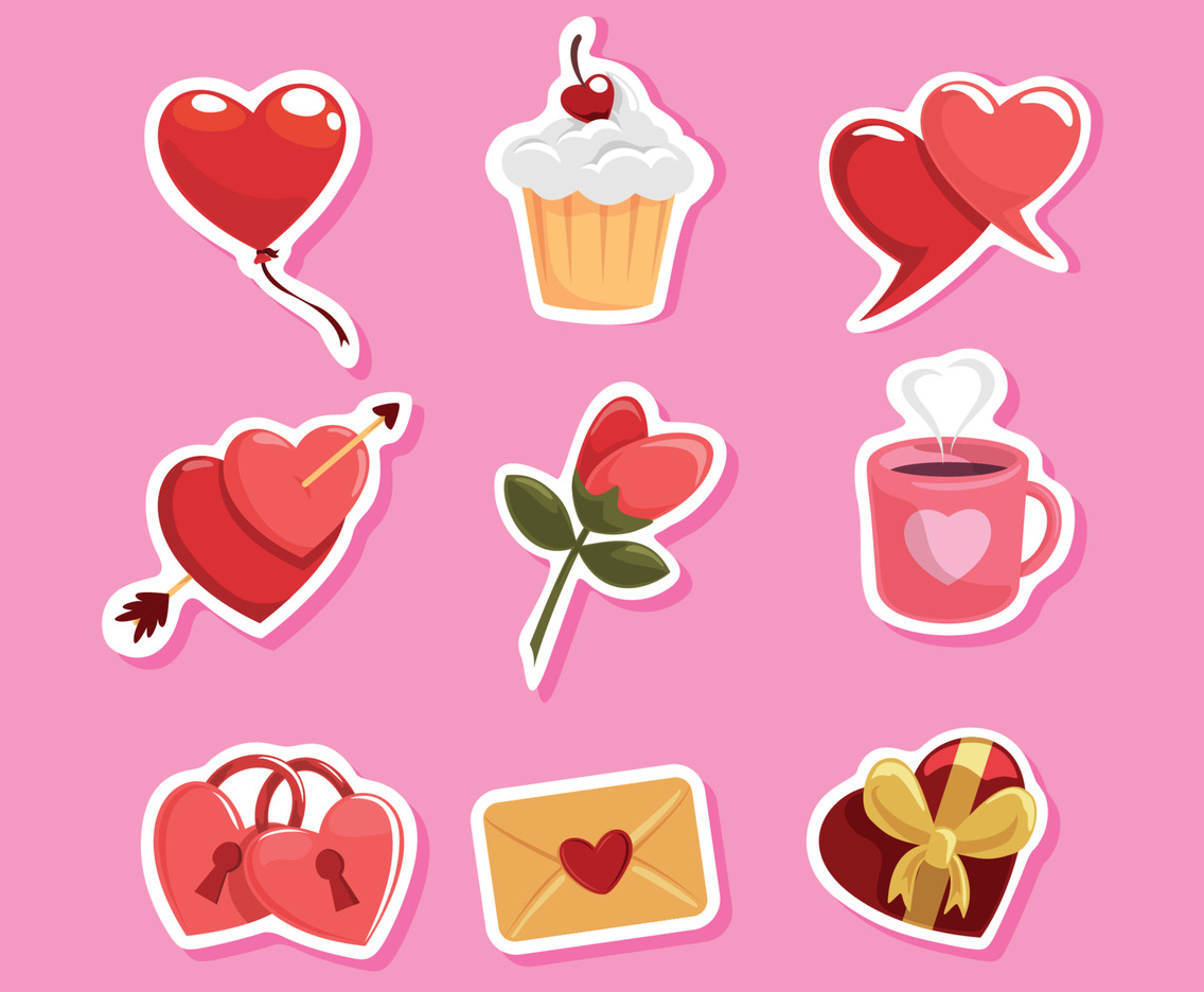Valentine Journal Stickers