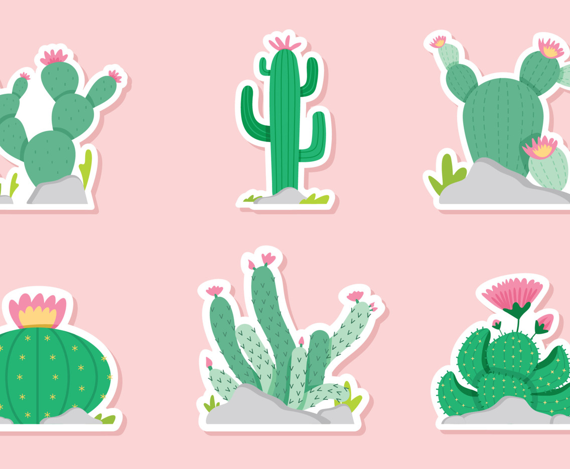 Succulents and Cactus Sticker Set