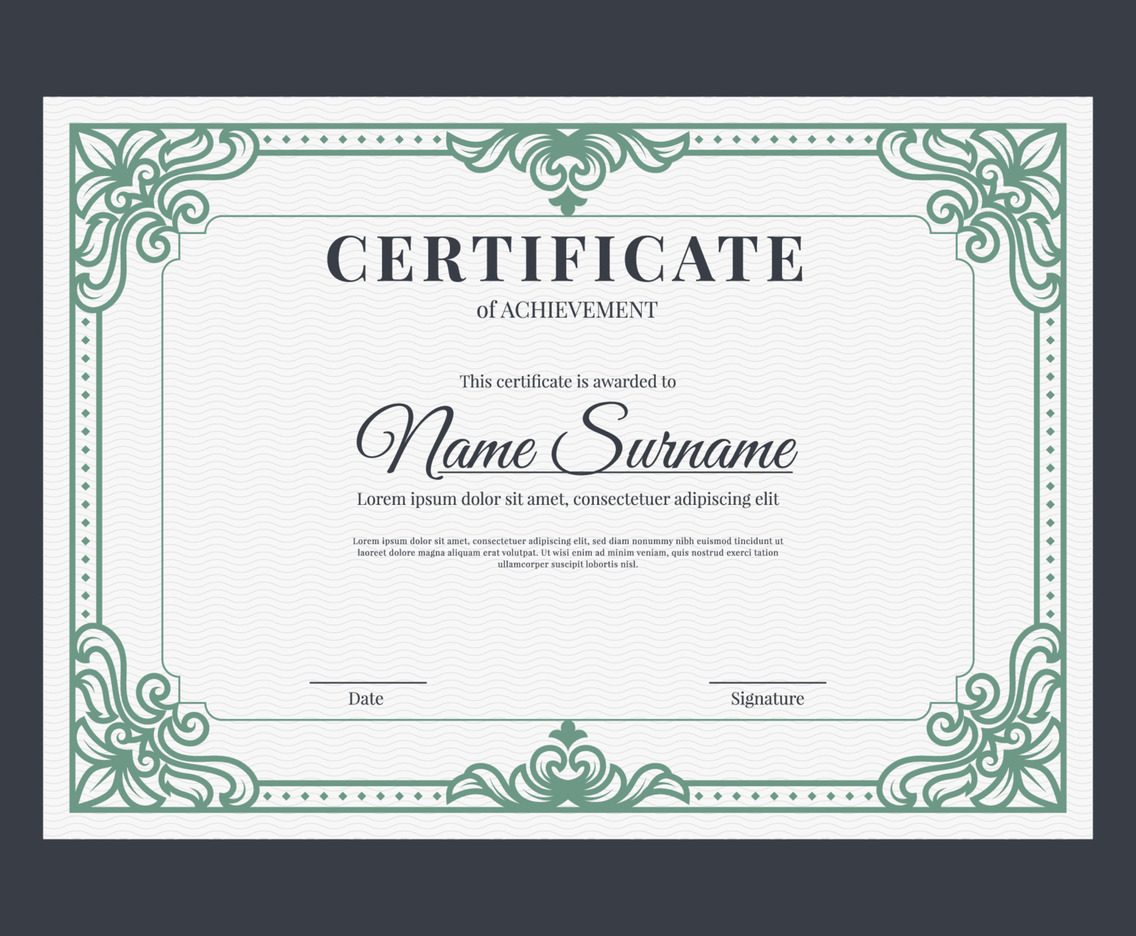 Victorian Certificate Template
