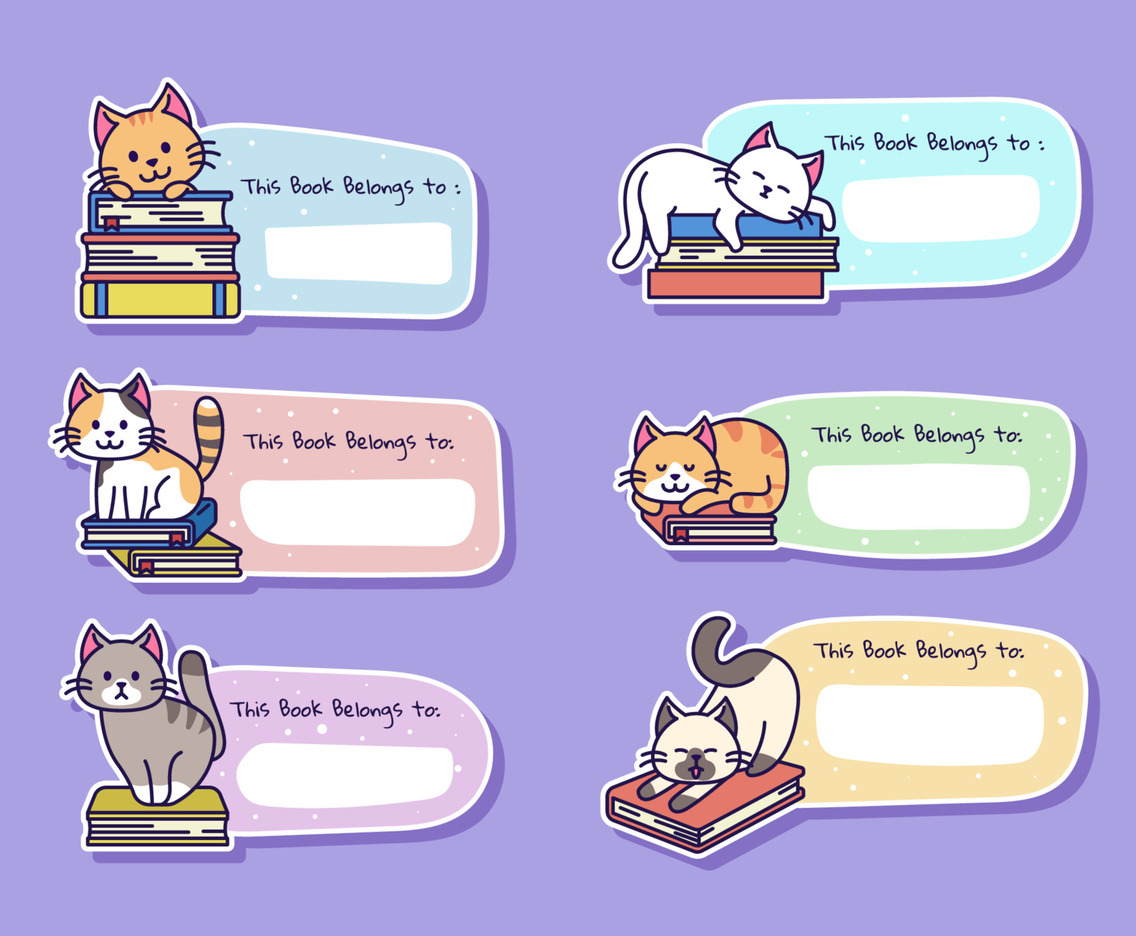 This Book Belongs To Sticker Set
