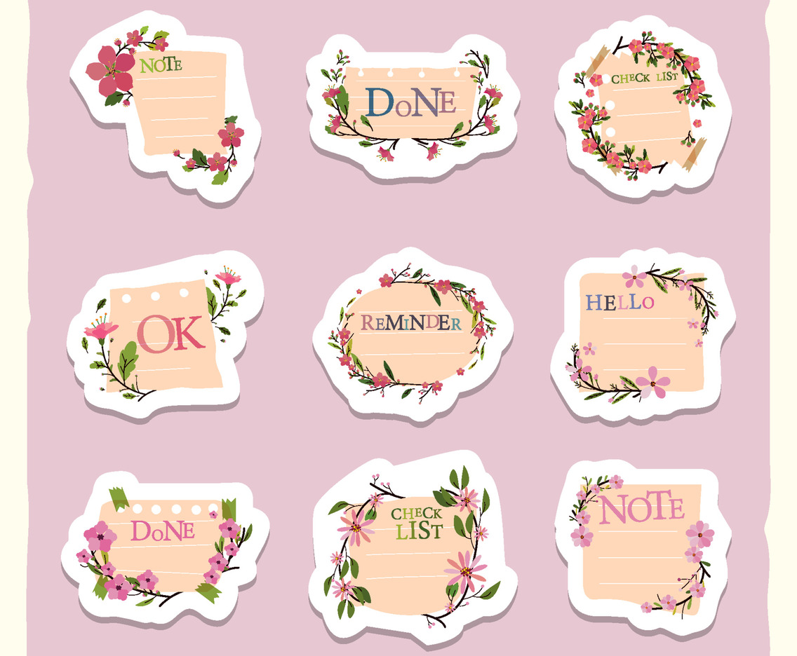 Peach Blossom Journal Sticker