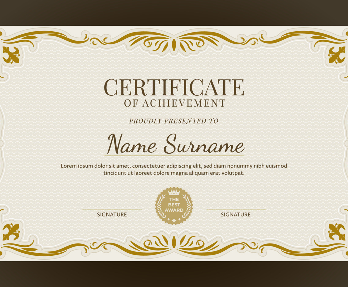 Classic Victorian Certificate Template