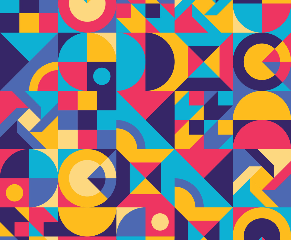 Vibrant Geometric Seamless Pattern