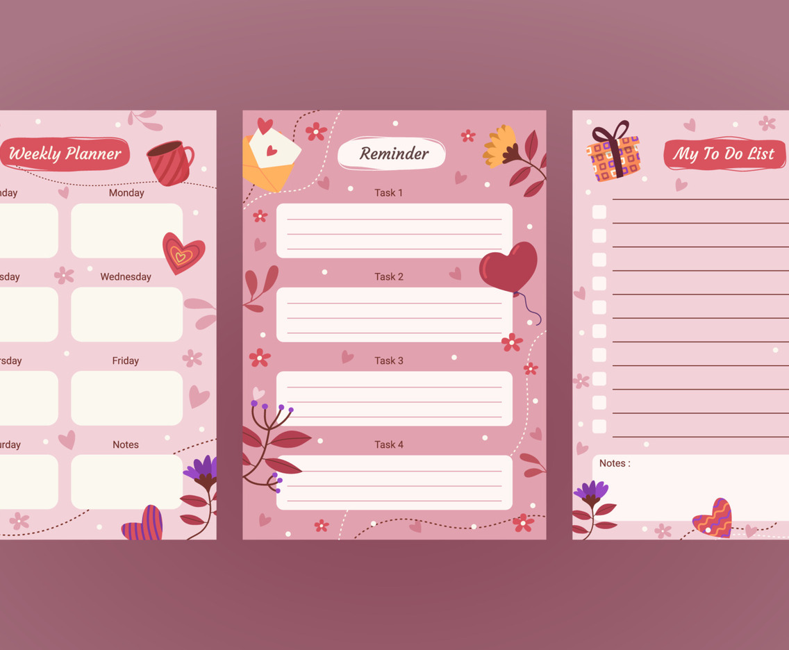 Valentine Journal Templates