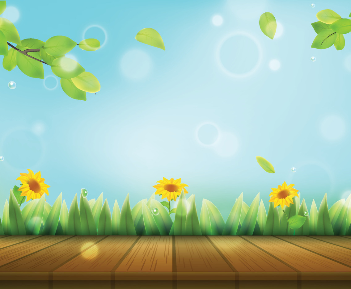 Summer Floral in Landscape View with Sunflowers