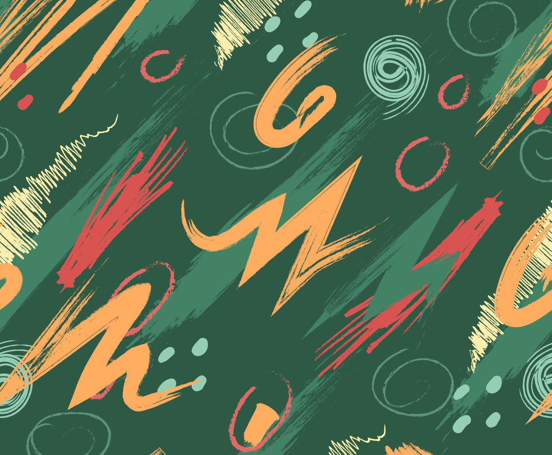 Handdrawn Brush Strokes Seamless Pattern