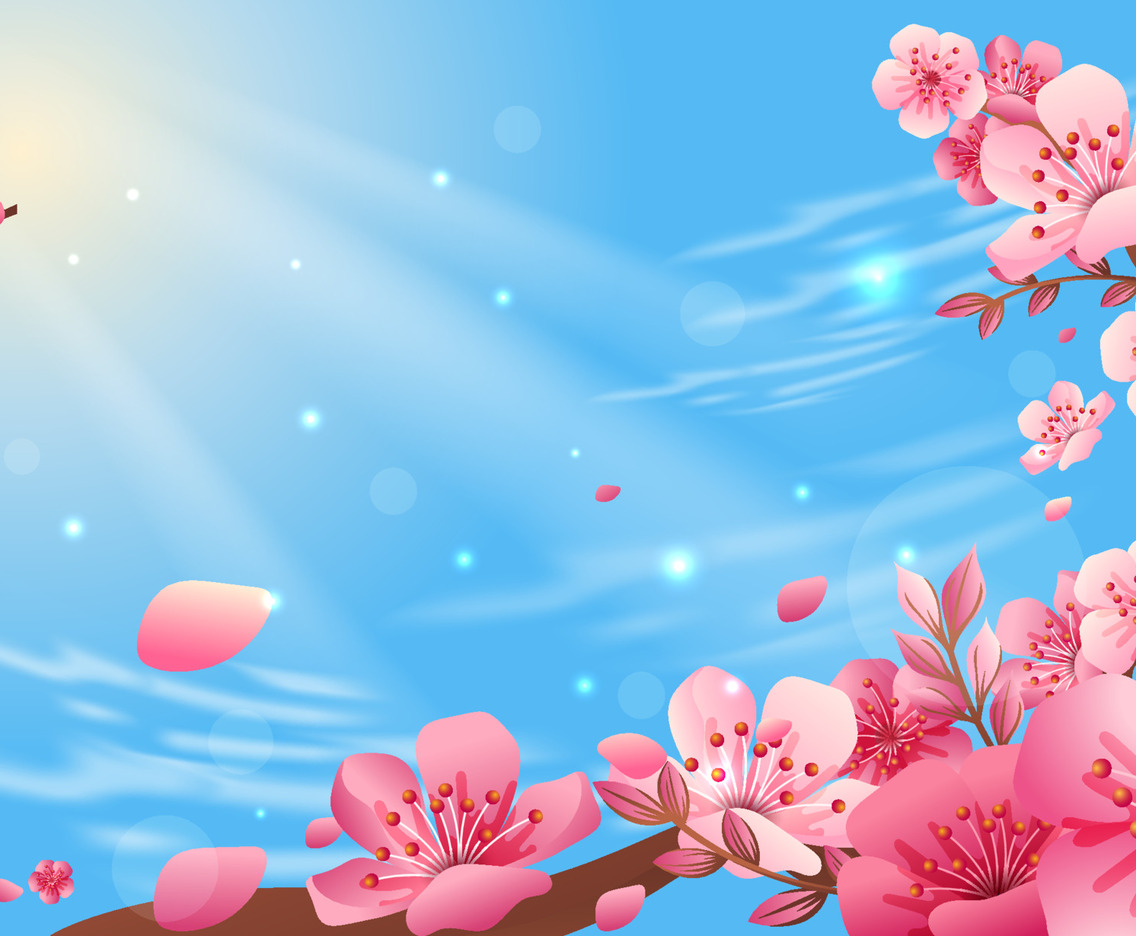 Peach Blossom Background