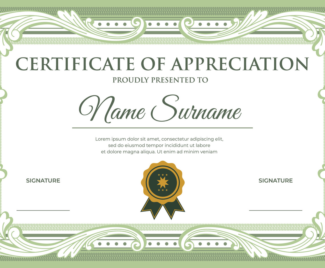 Victorian Classic Certificate