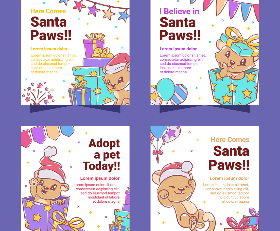 Santa Paws Adoption Social Media Post