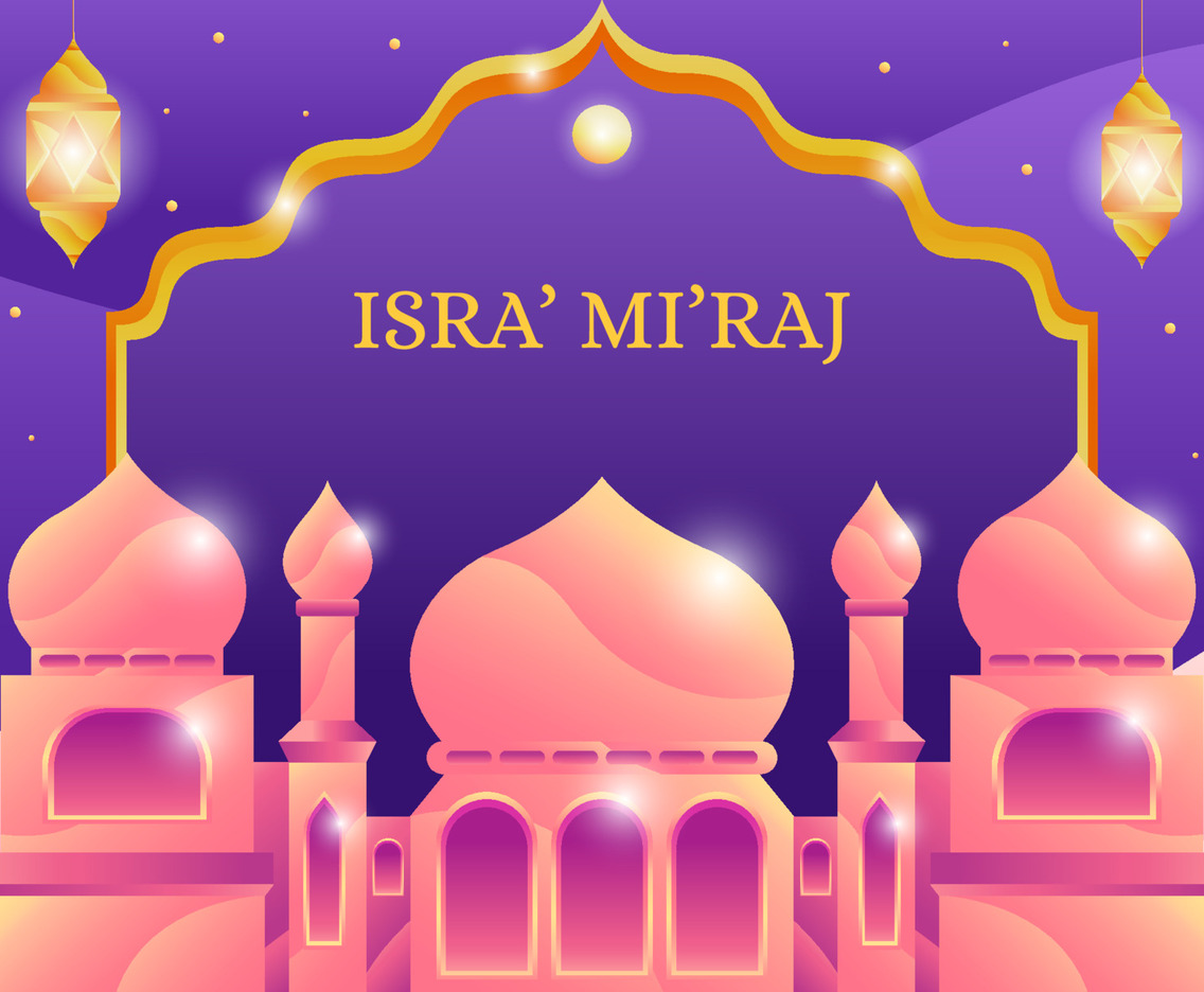 Beautiful Night of Isra' Mi'raj Background