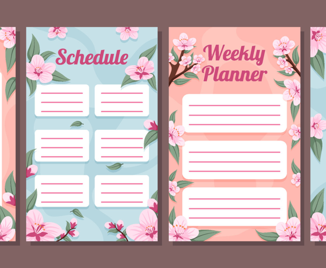 Peach Blossom Journal Templates
