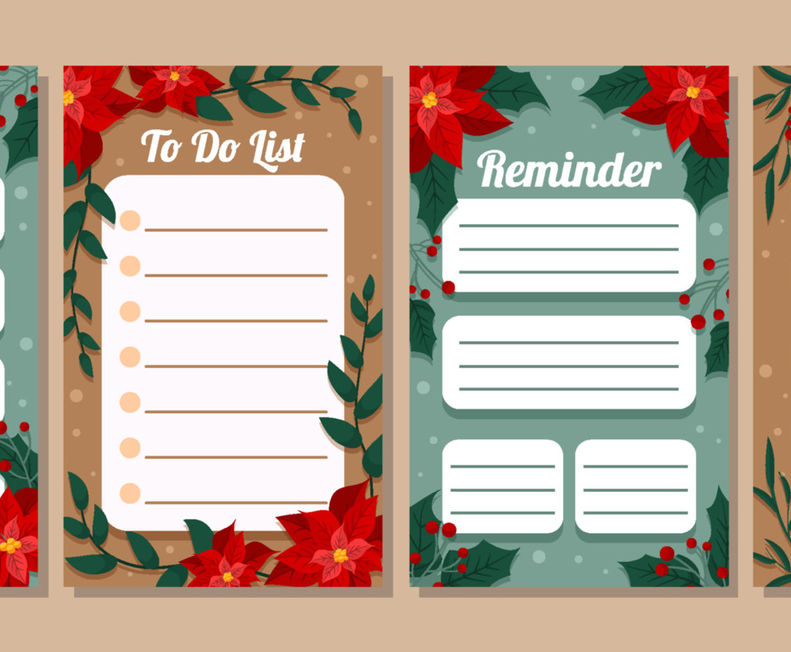 Poinsettias Journal Templates