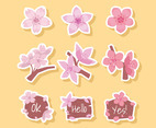 Beautiful Peach Blossom Sticker for Journal Templates