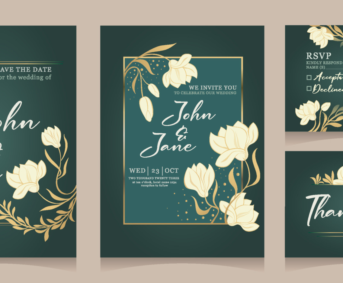 luxury wedding invitation design